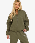 STRIPED ZIP JACKET SAGE