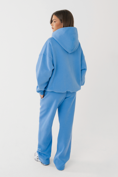 EMBOSSED HOODIE SKY BLUE