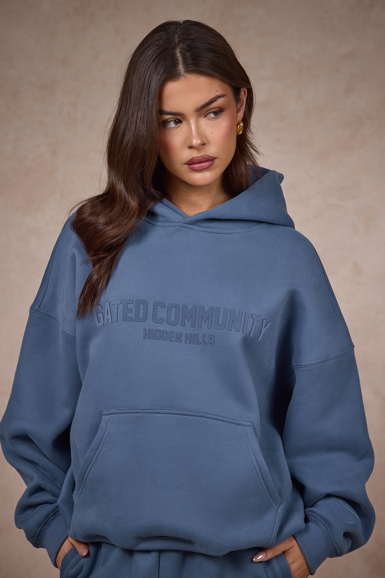 BASICS HOODIE STEEL BLUE