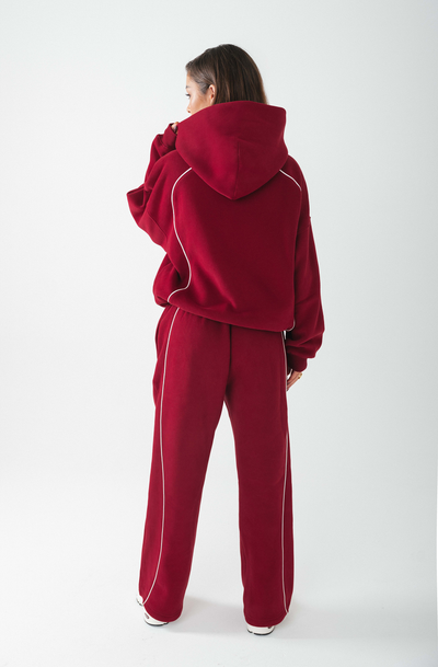 TECH LINE STRAIGHT LEG SWEATPANTS BURGUNDY