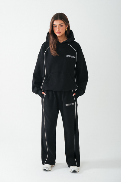 TECH LINE STRAIGHT LEG SWEATPANTS BLACK