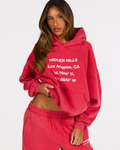 VINTAGE WASH HOODIE RASPBERRY RED
