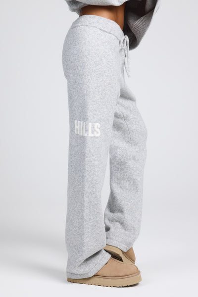 STRICK-SWEATPANTS HELLGRAU