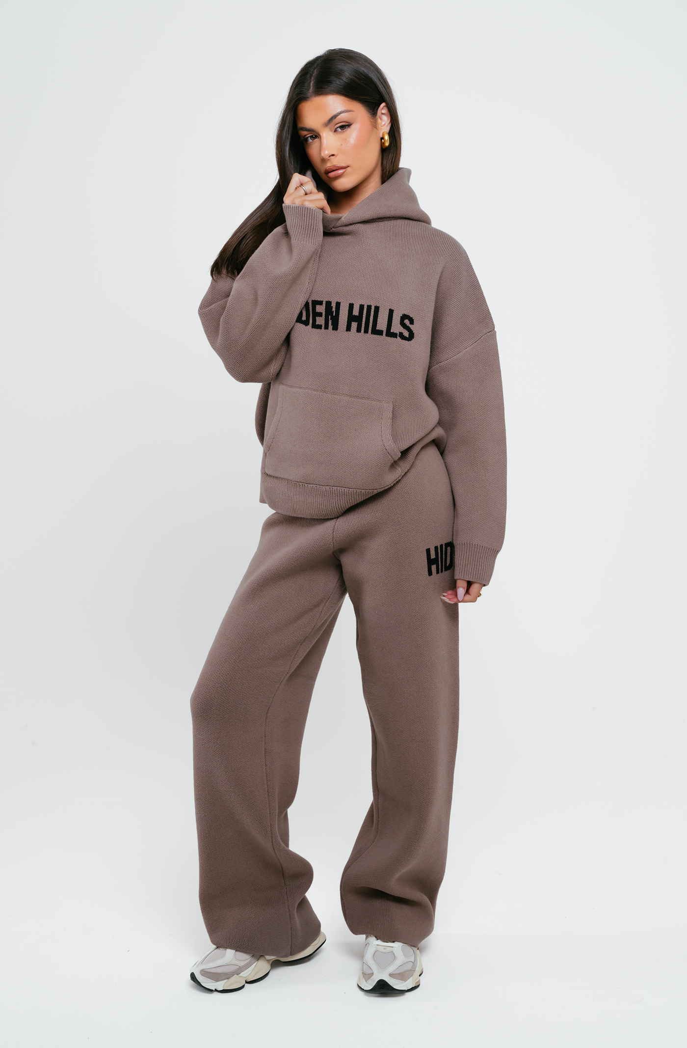 STRICK-SWEATPANTS TAUPE