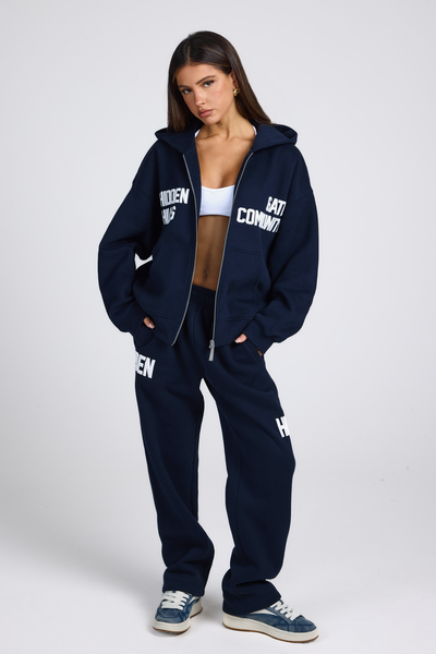GATED COMMUNITY ZIP HOODIE NAVY
