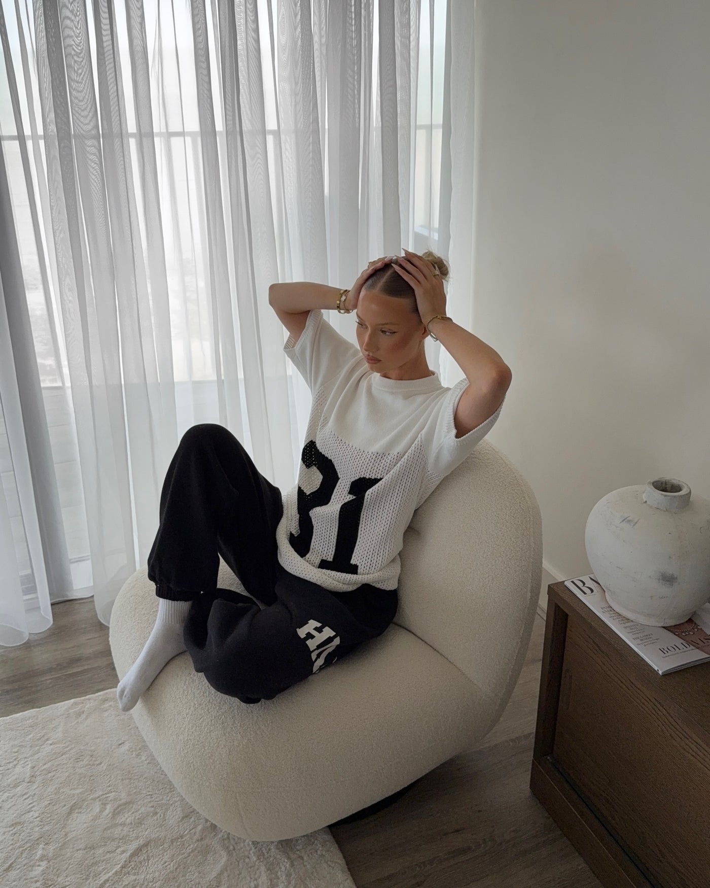 KNIT JERSEY OFF WHITE