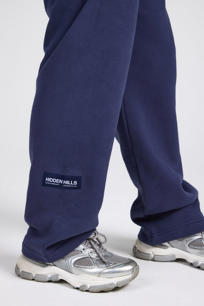 LABEL STRAIGHT LEG SWEATPANTS FUTURE DUSK