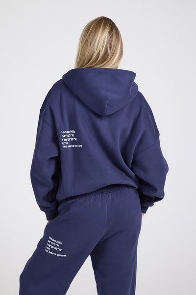 LABEL CUFFED SWEATPANTS FUTURE DUSK