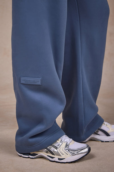 BASICS STRAIGHT LEG SWEATPANTS STEEL BLUE