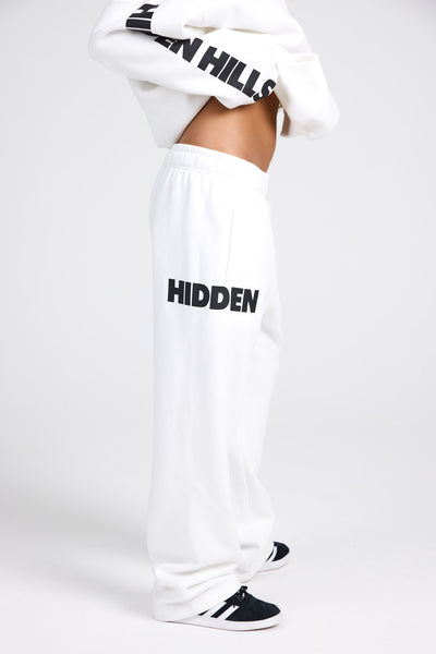 LOGO STRAIGHT LEG SWEATPANTS OFF WHITE