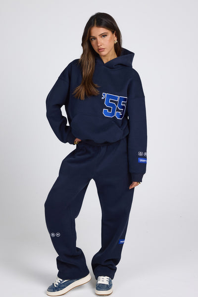 '55 EMBROIDERY HOODIE NAVY