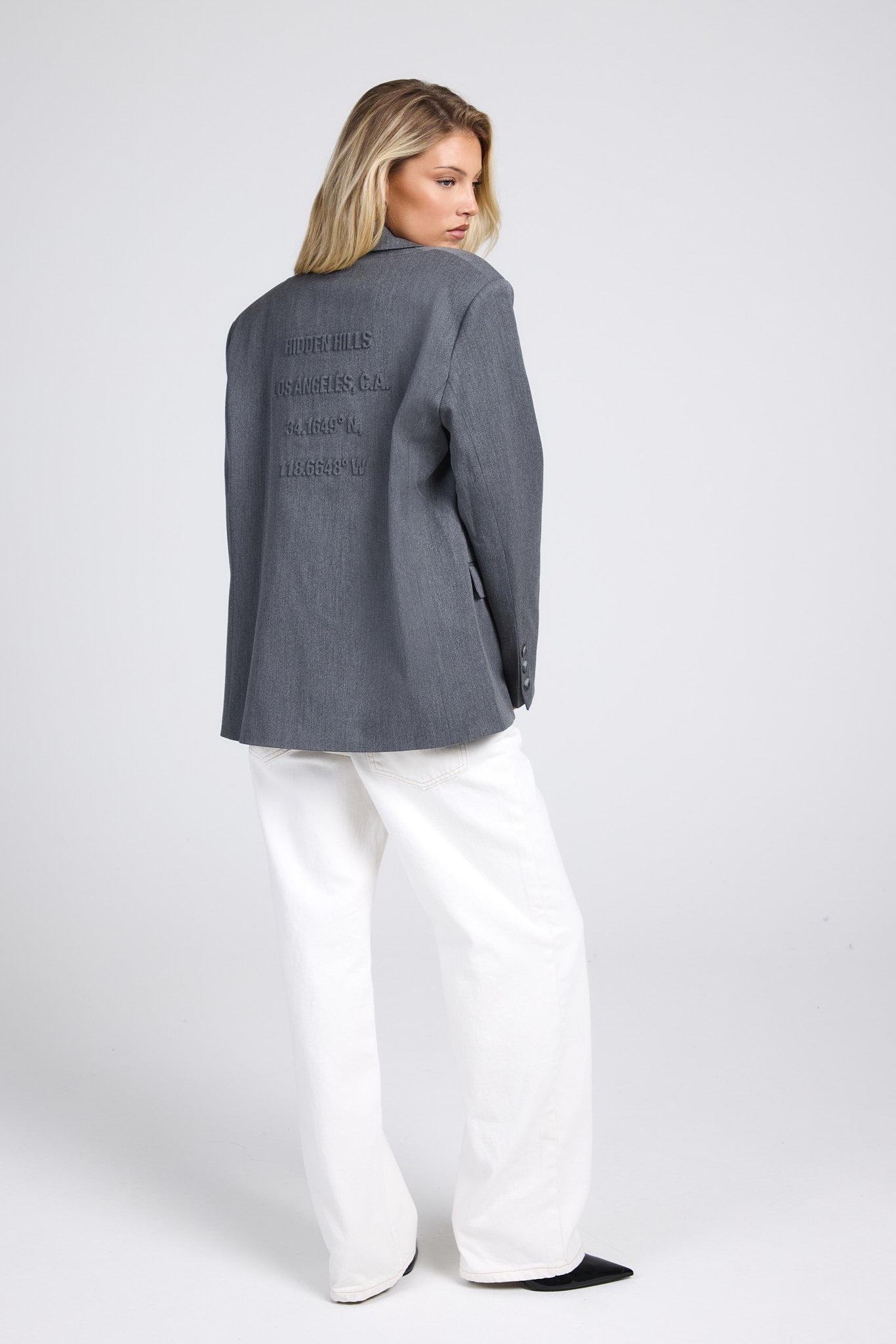 BLACK LABEL EMBOSSED BLAZER GREY