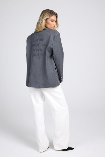 BLACK LABEL EMBOSSED BLAZER GREY