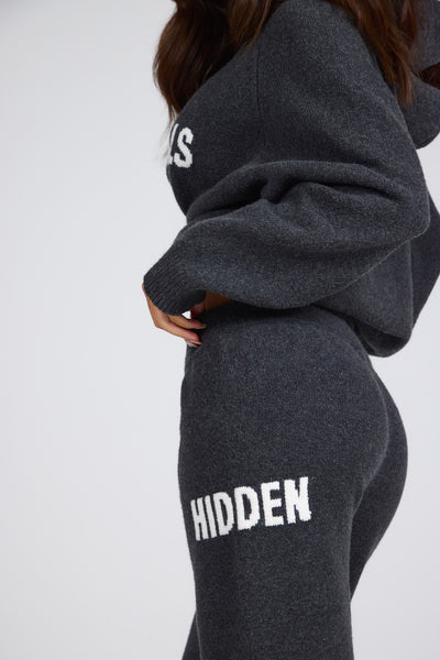 KNIT SWEATPANTS DARK GREY