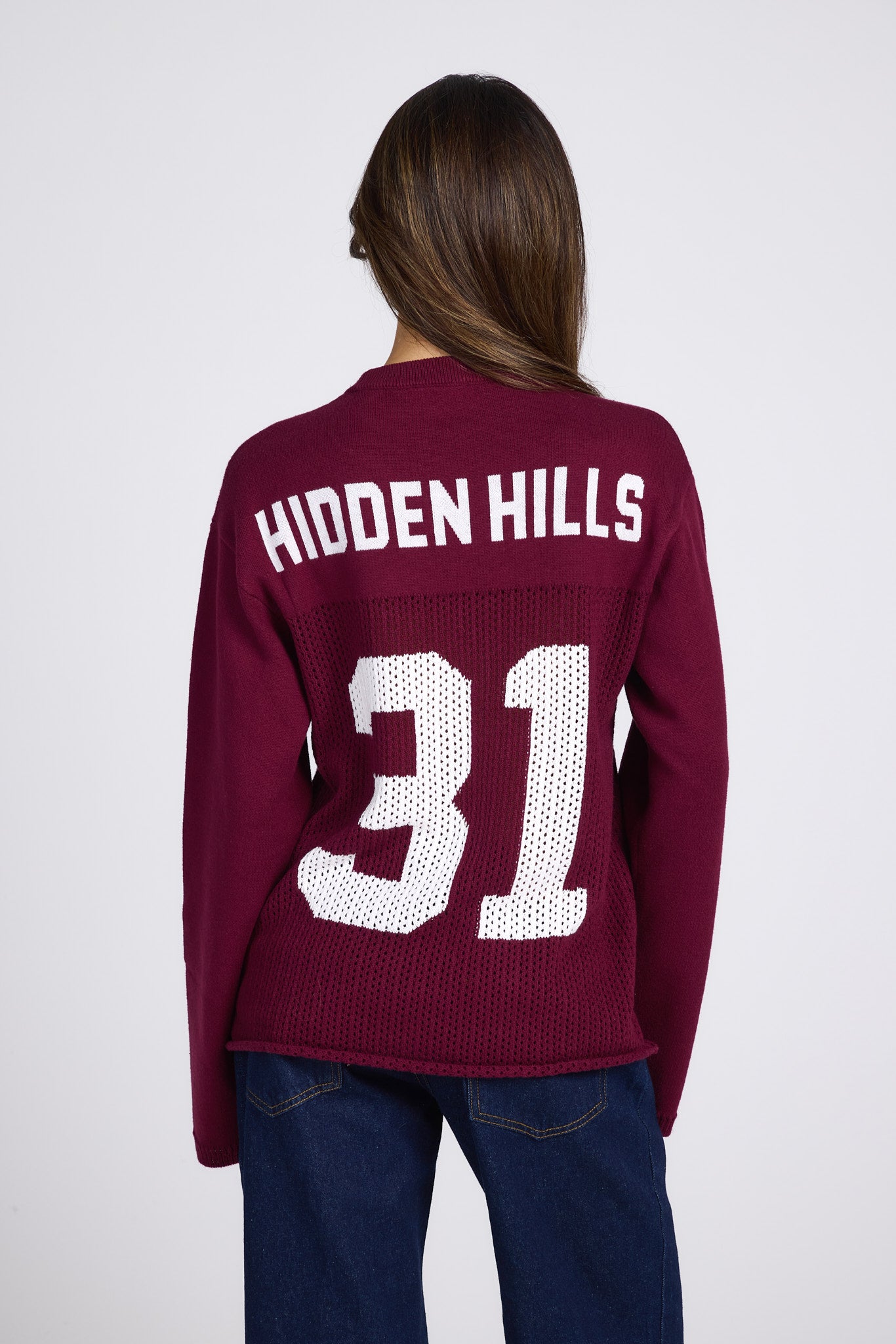 KNIT LONGSLEEVE JERSEY DARK PLUM