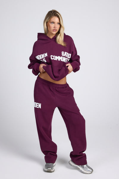GATED COMMUNITY HOODIE DARK PLUM