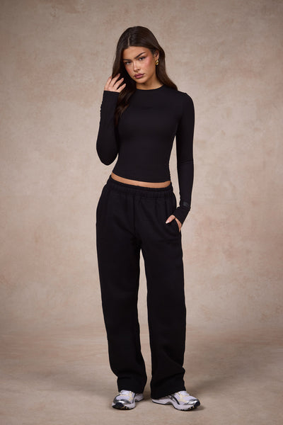 BASICS LONGSLEEVE TOP BLACK