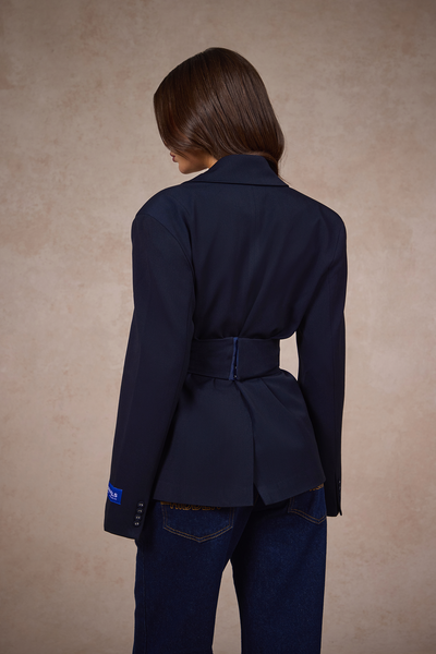 BLUE LABEL BELTED BLAZER NAVY