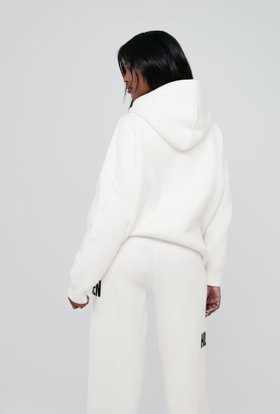 KNIT HOODIE OFF WHITE