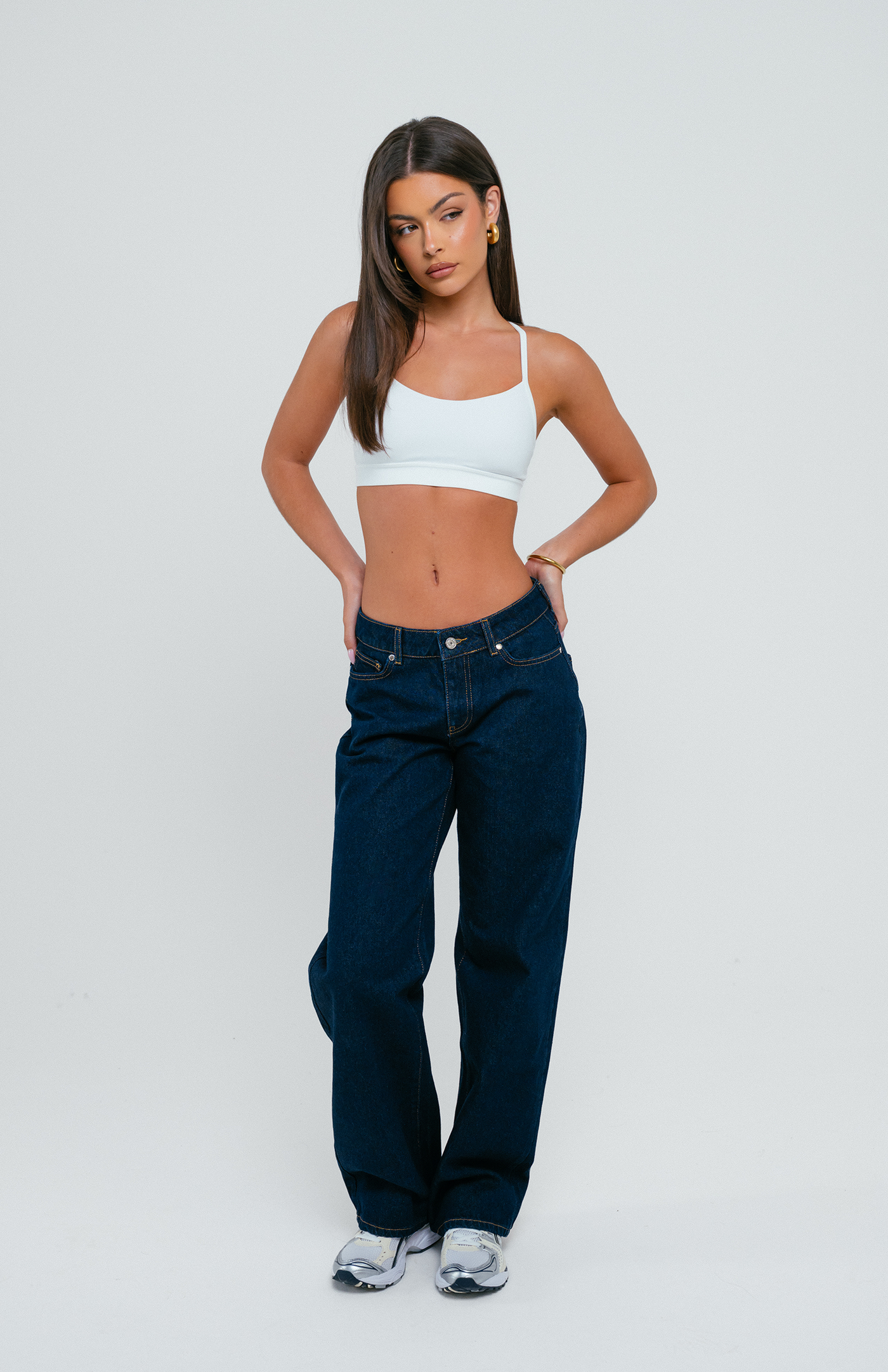 LOGO STITCH JEANS INDIGO