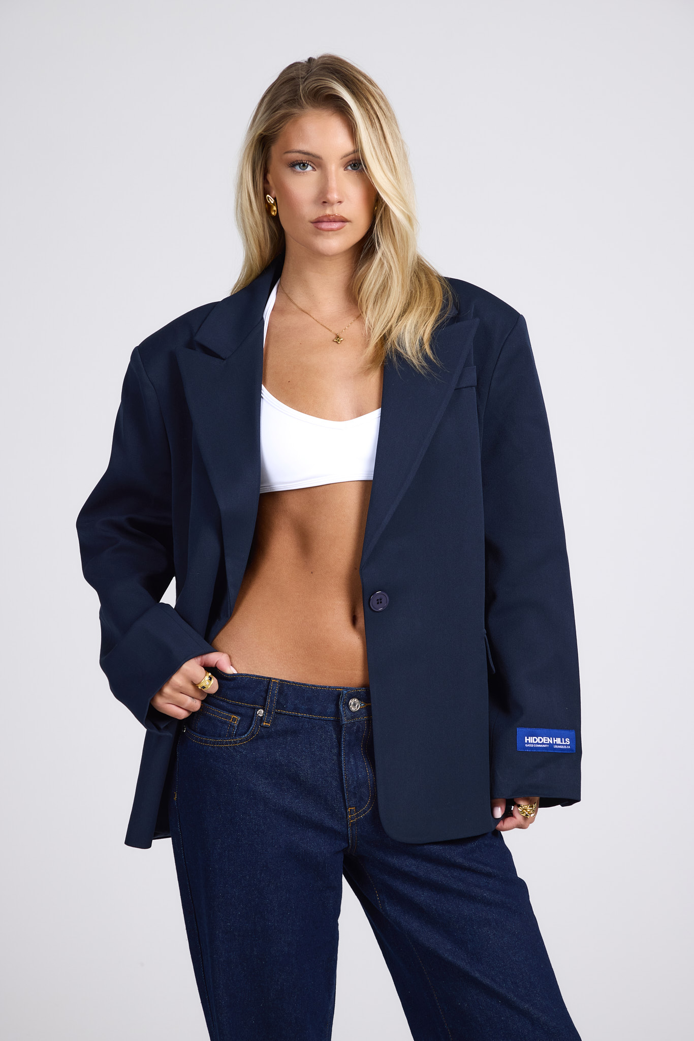 BLUE LABEL EMBOSSED BLAZER NAVY