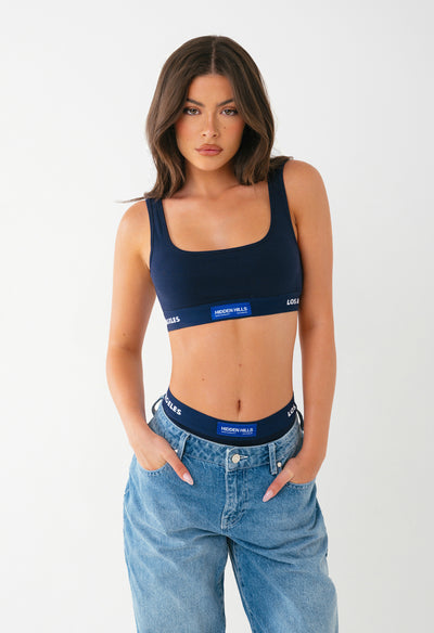 LABEL BRA TOP NAVY