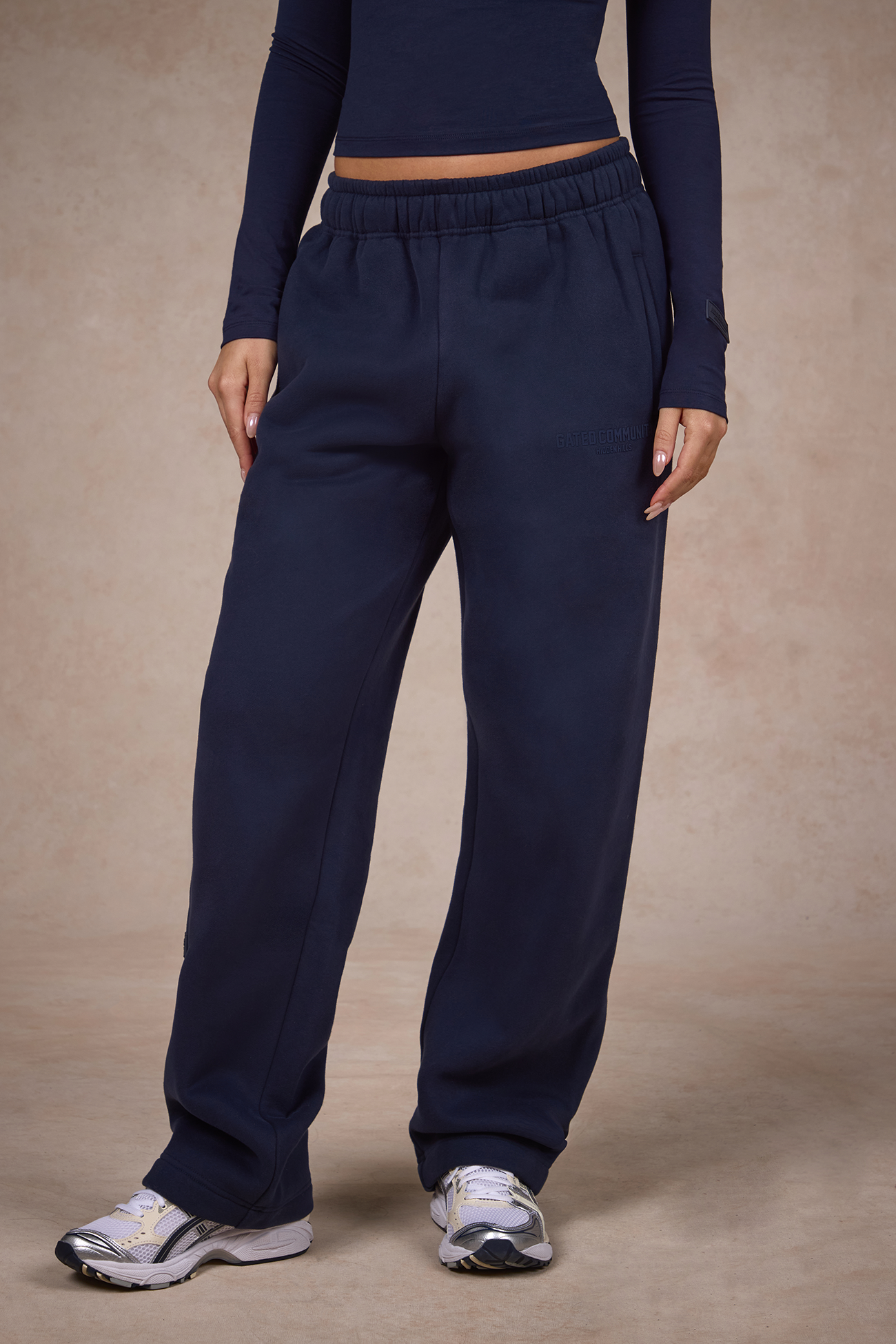 BASICS STRAIGHT LEG SWEATPANTS NAVY