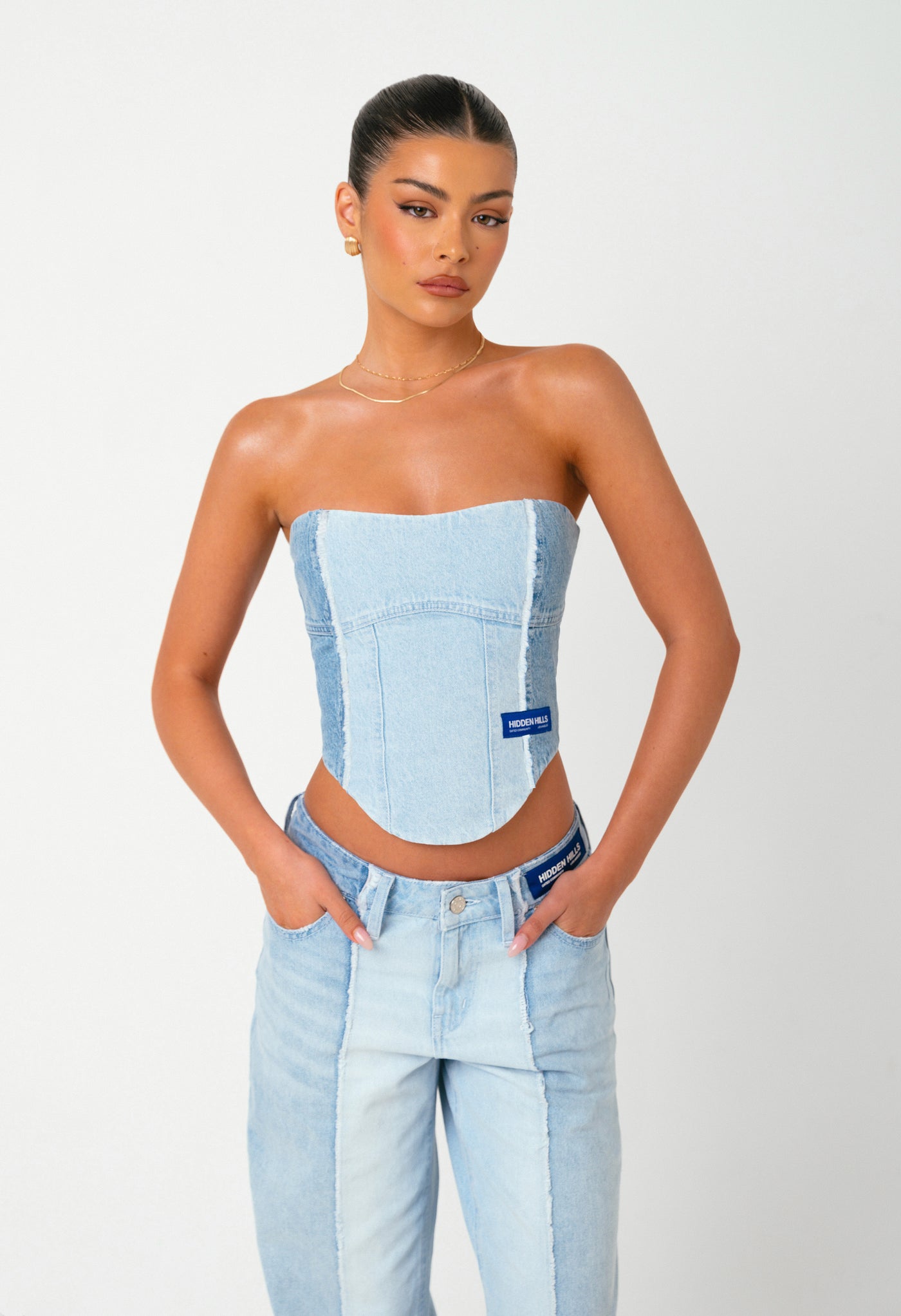 REWORKED DENIM CORSET