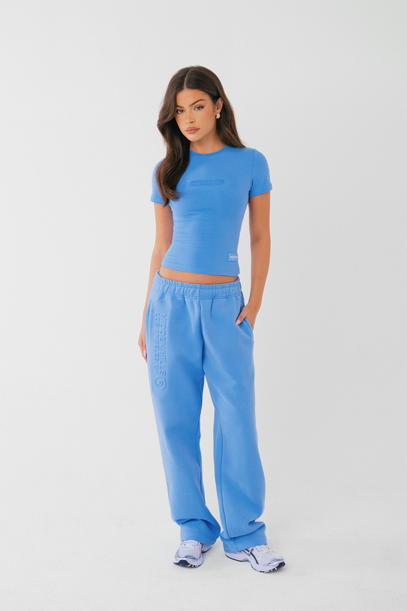 EMBOSSED T-SHIRT SKY BLUE