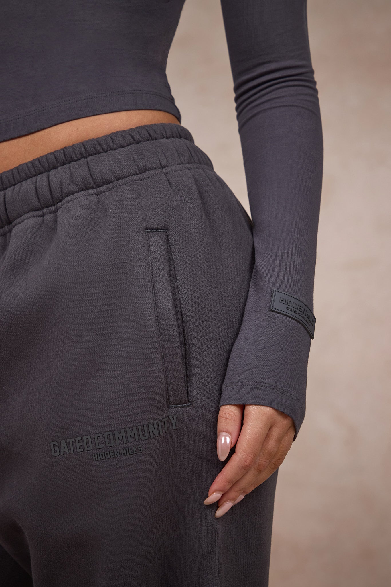 BASICS PANTALON DE SURVÊTEMENT DROIT GRIS FONCÉ