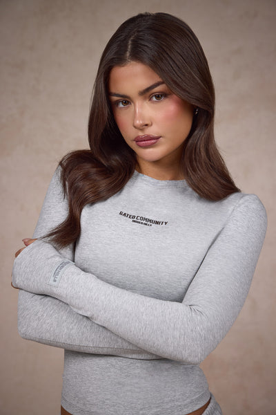 BASICS LONGLEEVE TOP MEDIUM GREY