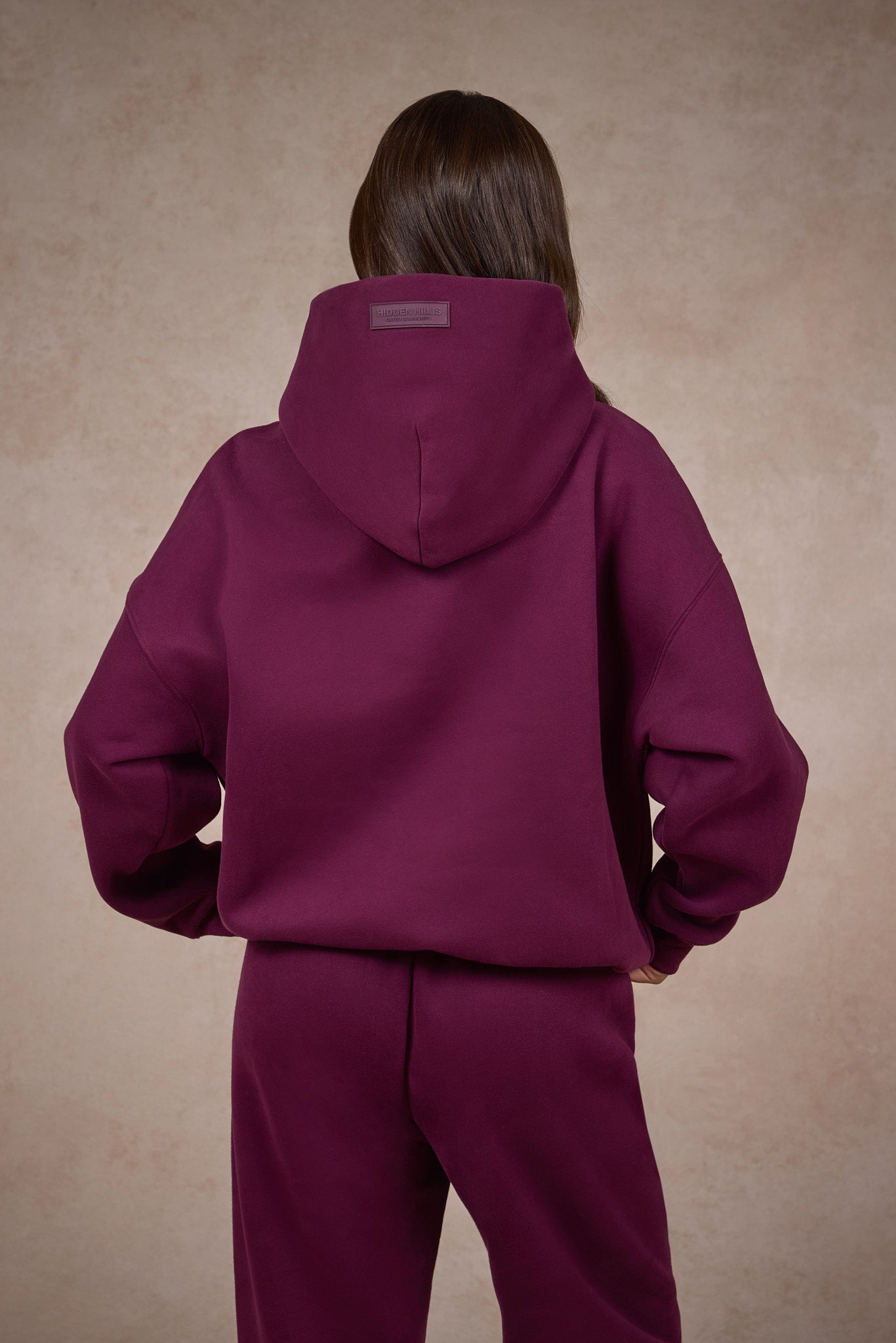 BASICS HOODIE DARK PLUM