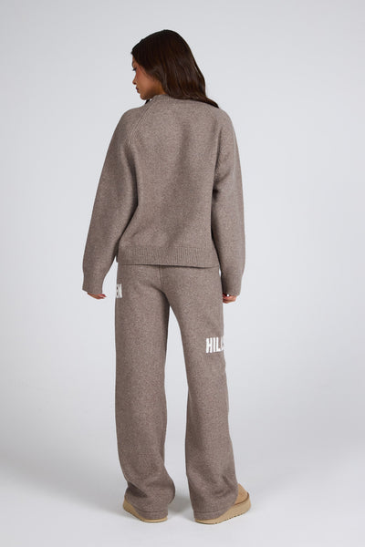 PANTALON DE SURVÊTEMENT EN MAILLE TAUPE V2