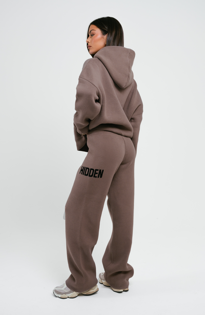 PANTALON DE SURVÊTEMENT EN MAILLE TAUPE