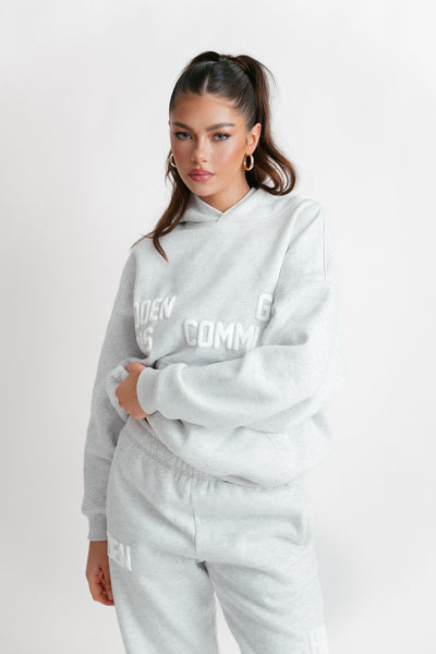 GATED COMMUNITY HOODIE LIGHT GREY