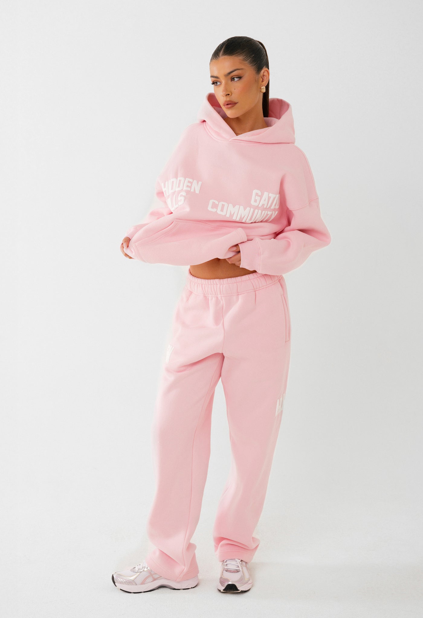 GATED COMMUNITY PANTALON DE SURVÊTEMENT À JAMBE DROITE ROSE CLAIR