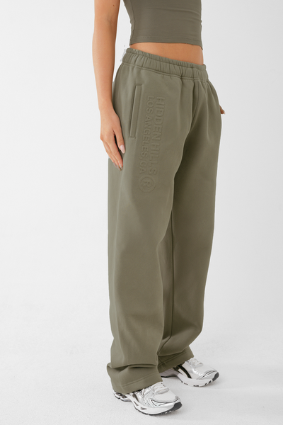 PANTALON DE SURVÊTEMENT DROIT GAUFRÉ SAGE