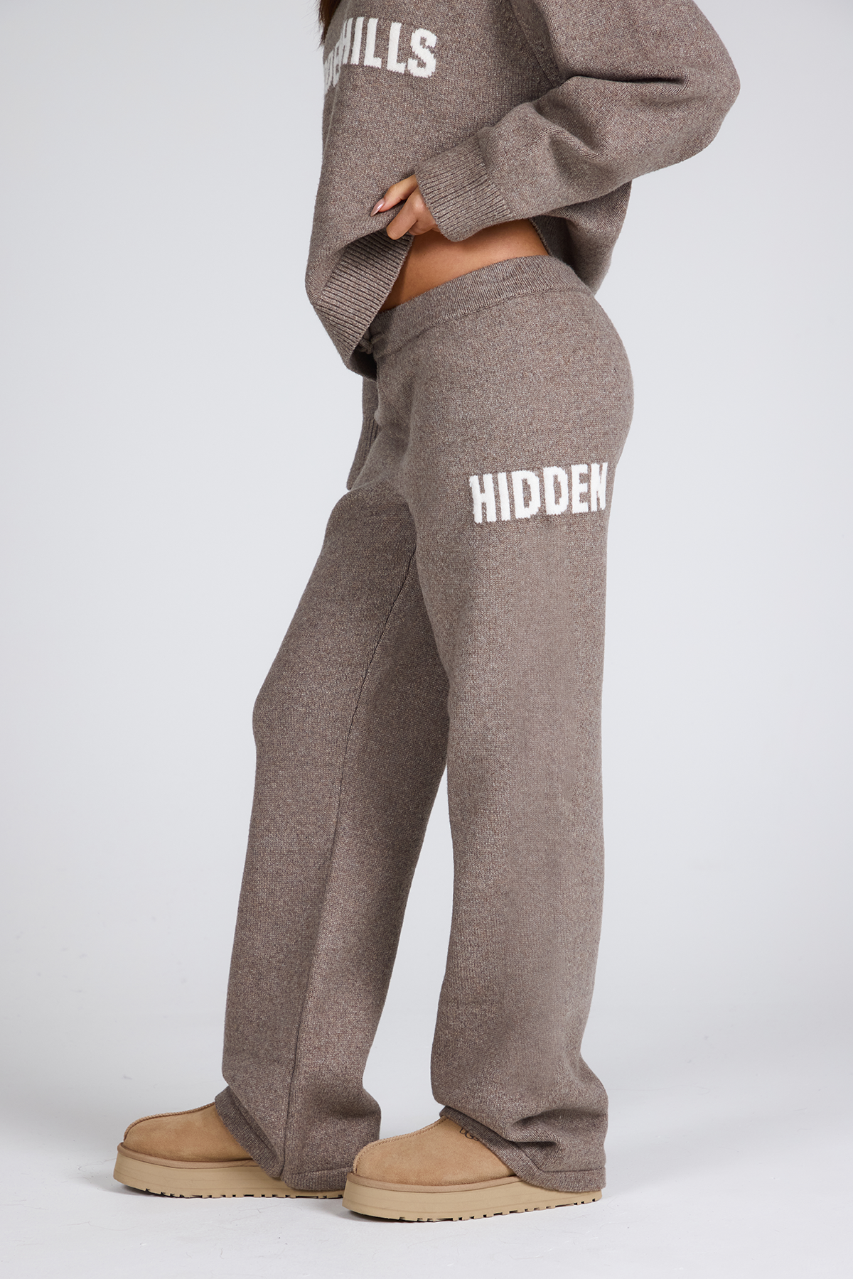 PANTALON DE SURVÊTEMENT EN MAILLE TAUPE V2