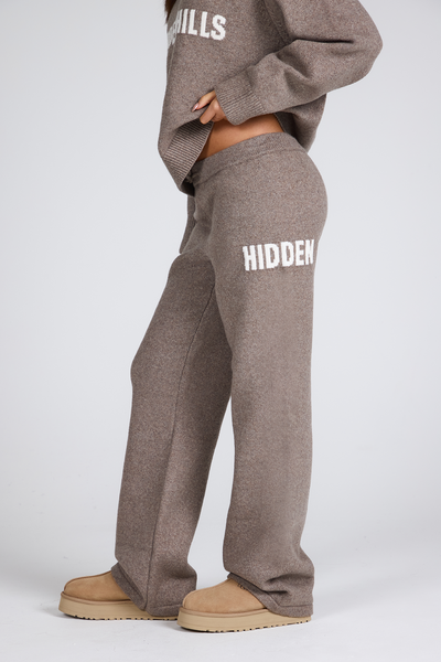 PANTALON DE SURVÊTEMENT EN MAILLE TAUPE V2