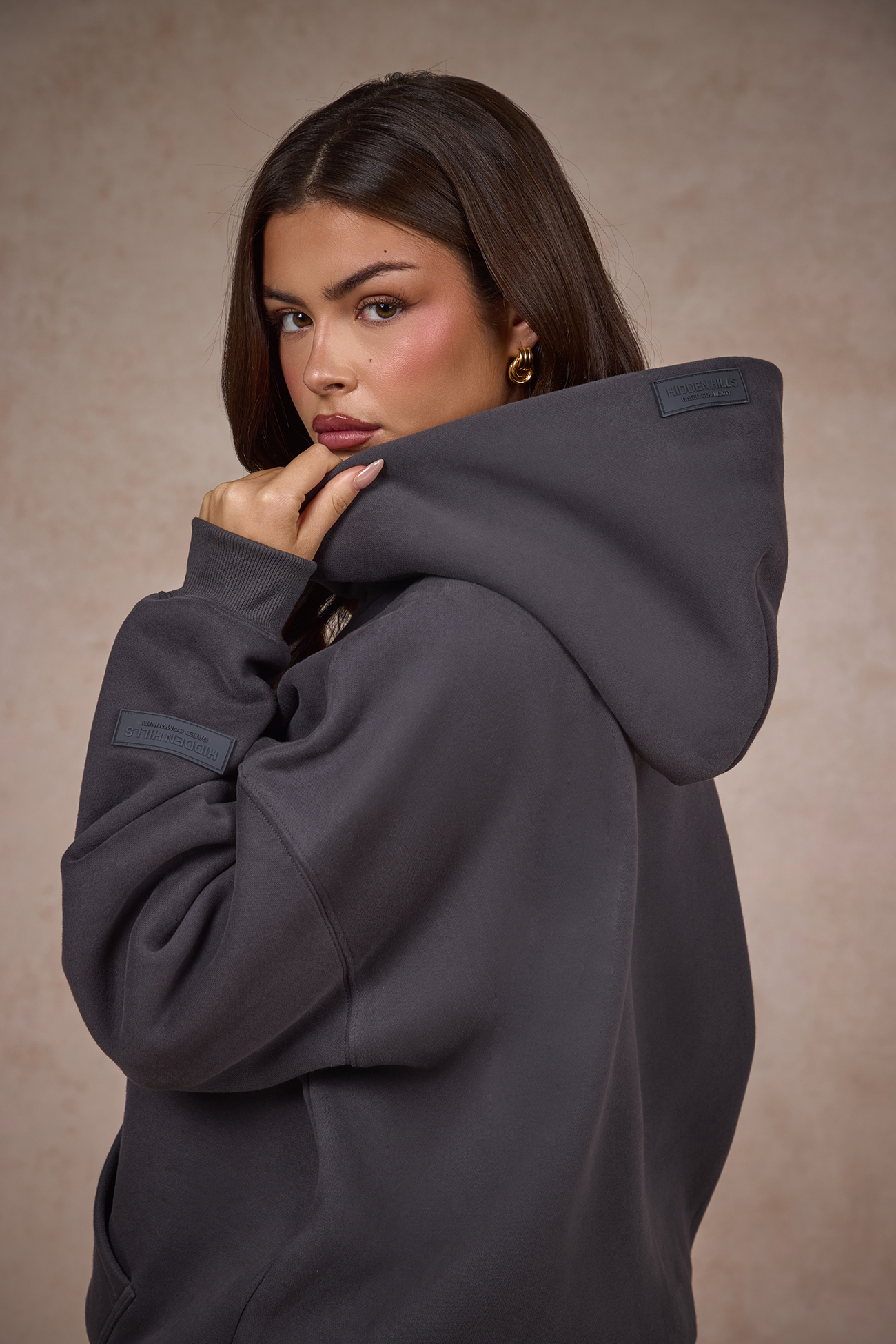 BASICS HOODIE GRIS FONCÉ